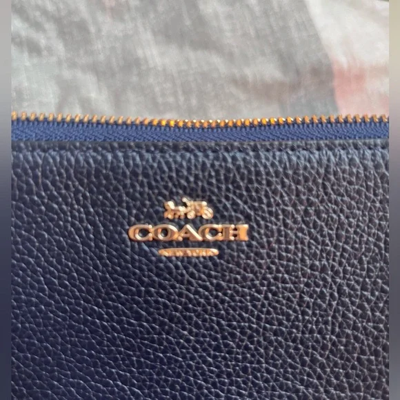 Coach Dark Navy Wristlet - Picture 6 of 13